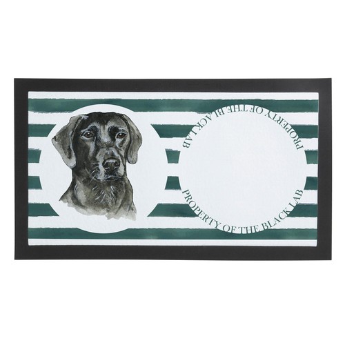 Black lab pet bowl mat - mat,
