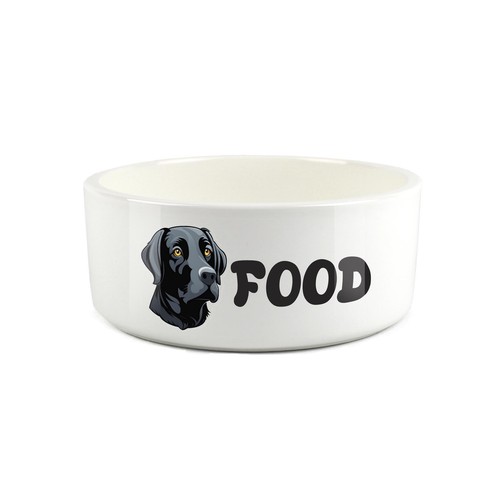 Cartoon black labrador food - cartoon,