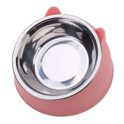 Cat dog bowl tilted - cat,